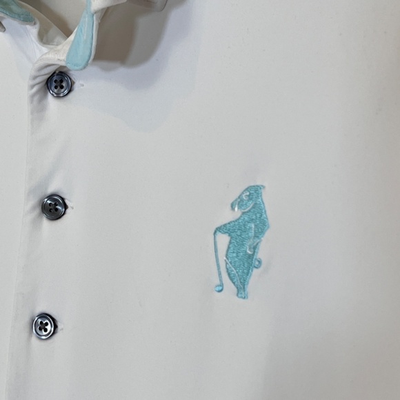 Greyson Golf Performance Short Sleeve Polo Shirt - Men's Size L - White - Picture 6 of 10